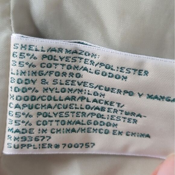 St. John’s bay khaki jacket Lined removable hood size M raincoat - Picture 11 of 13